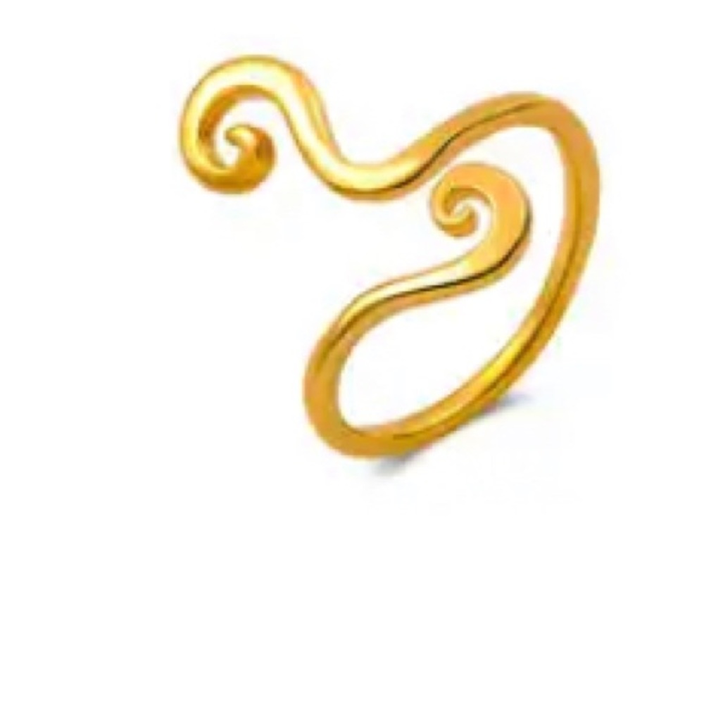 Adjustable Toe Rings Set Gold Tone 5 Rings - Picture 2 of 6